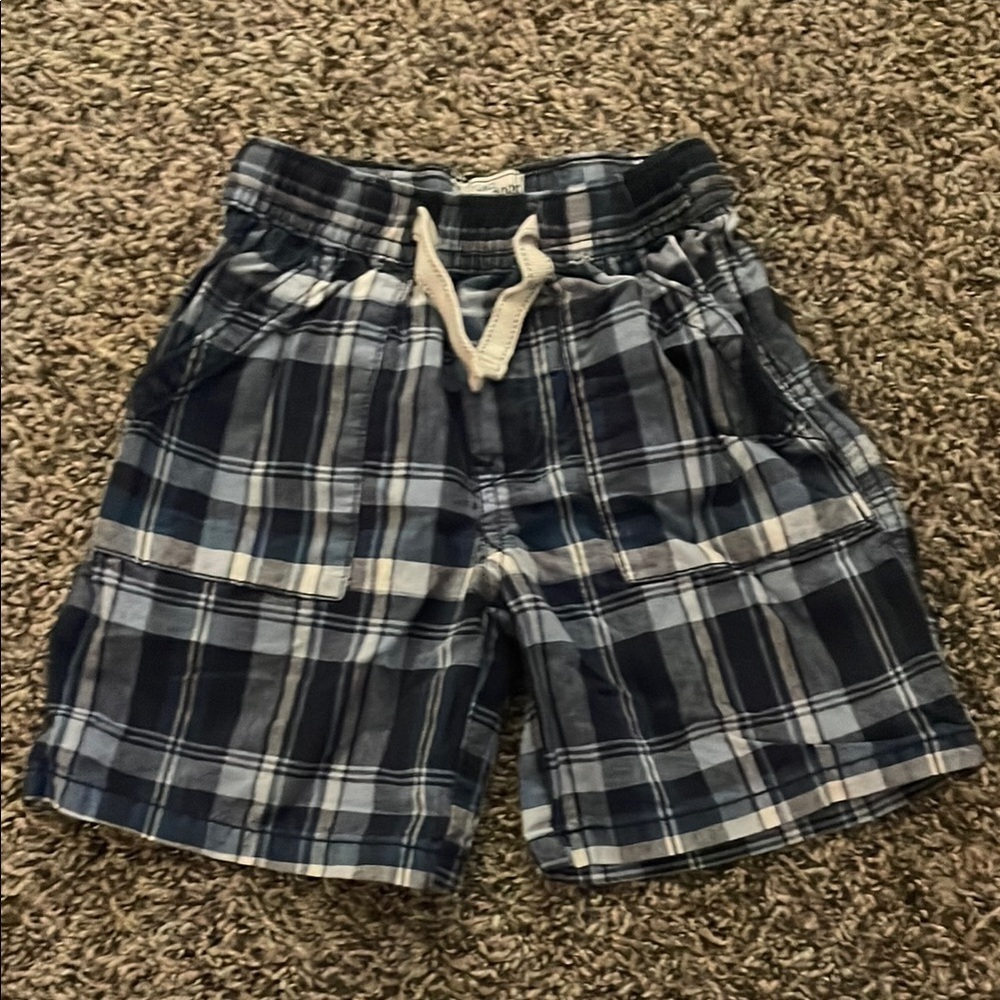 1989 Place Navy Plaid Kids Shorts